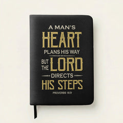 Guided - Proverbs 16:9 Leather Prayer Journal