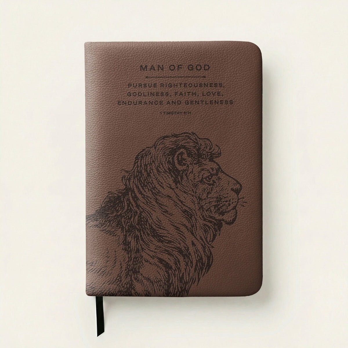 Faithful - 1 Timothy 6:11 Leather Prayer Journal