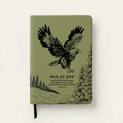 Soar - 1 Timothy 6:11 Leather Prayer Journal
