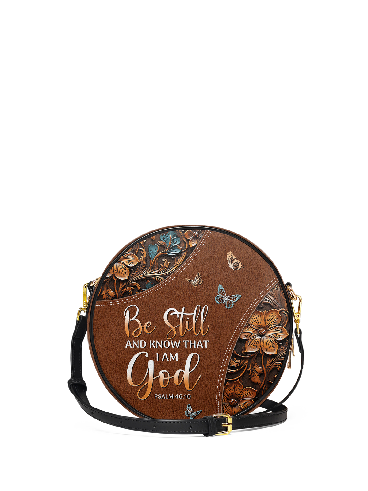 Stillness - Psalm 46:10 Circle Crossbody Bag