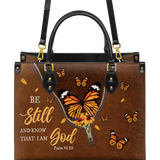"Serene" - Psalm 46:10 Leather Handbag
