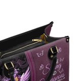 "Courage" - Joshua 1:9 Leather Handbag