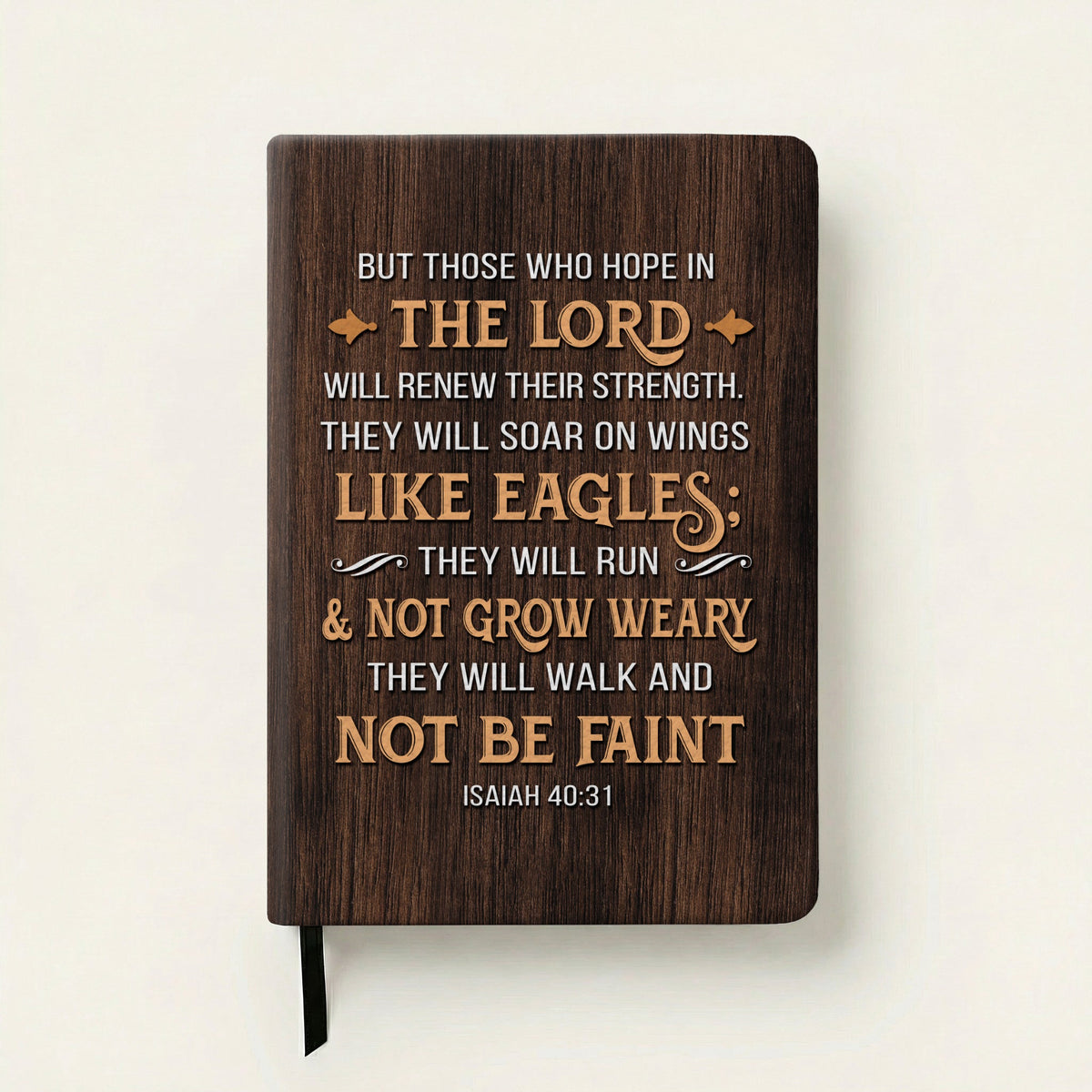 Wings - Isaiah 40:31 Leather Prayer Journal