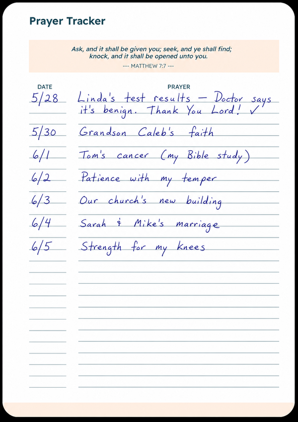 Prayer Tracker