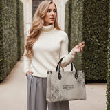 "Complete" - Isaiah 53:5 Leather Handbag