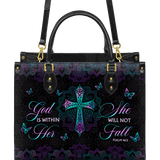 "Unshaken" - Psalm 46:5 Leather Handbag
