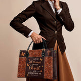 "Believe" - Philippians 4:13 Leather Handbag