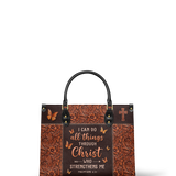 "Believe" - Philippians 4:13 Leather Handbag