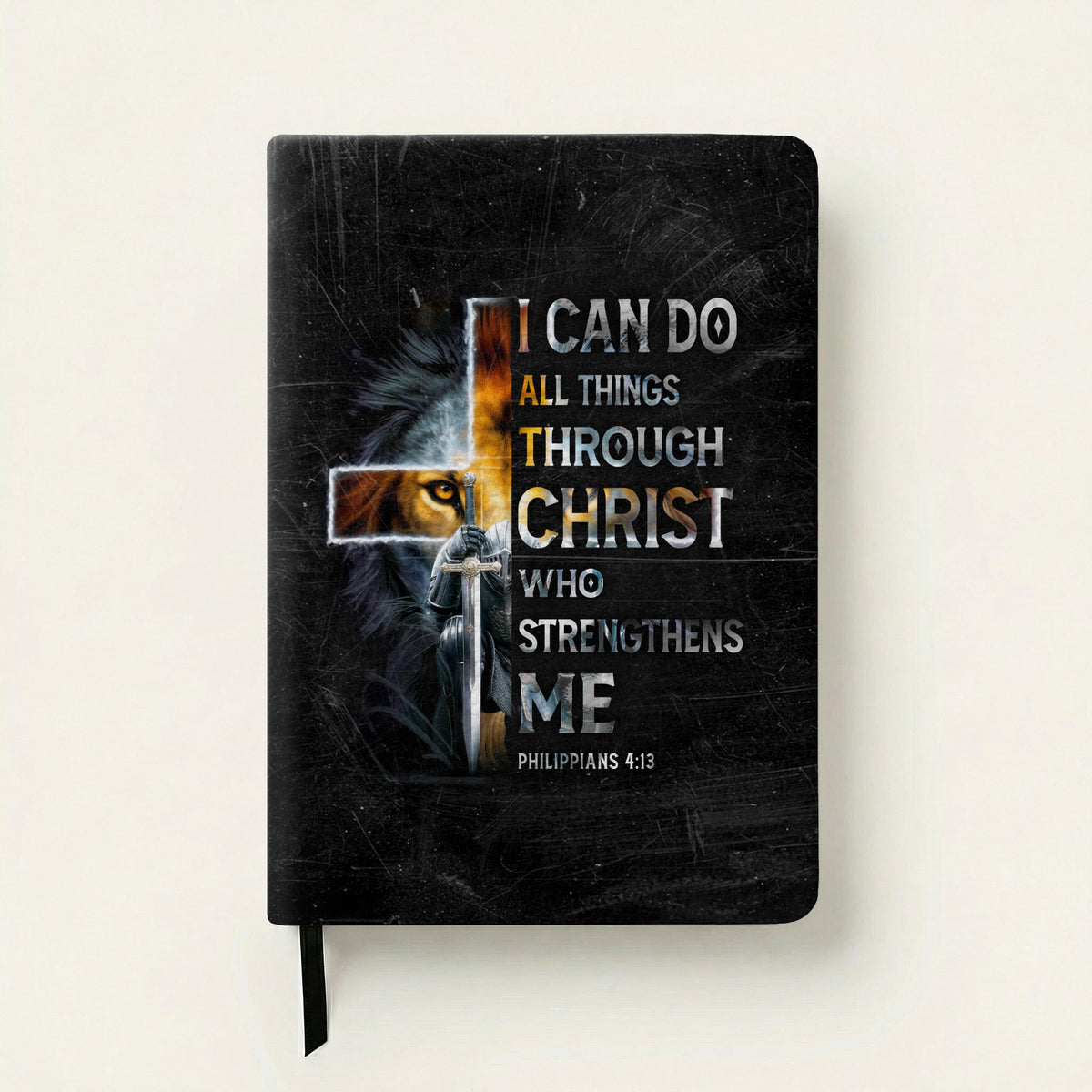 Mighty - Philippians 4:13 Leather Prayer Journal