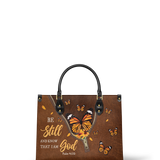 "Serene" - Psalm 46:10 Leather Handbag