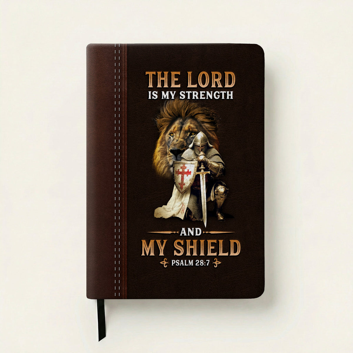 Shield - Psalm 28:7 Leather Prayer Journal