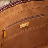 Proverbs 3:5 - Cherry Wine Embossed Leather Tote