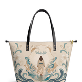 Walk By Faith - 2 Corinthians 5:7 Leather Tote Bag Preorder