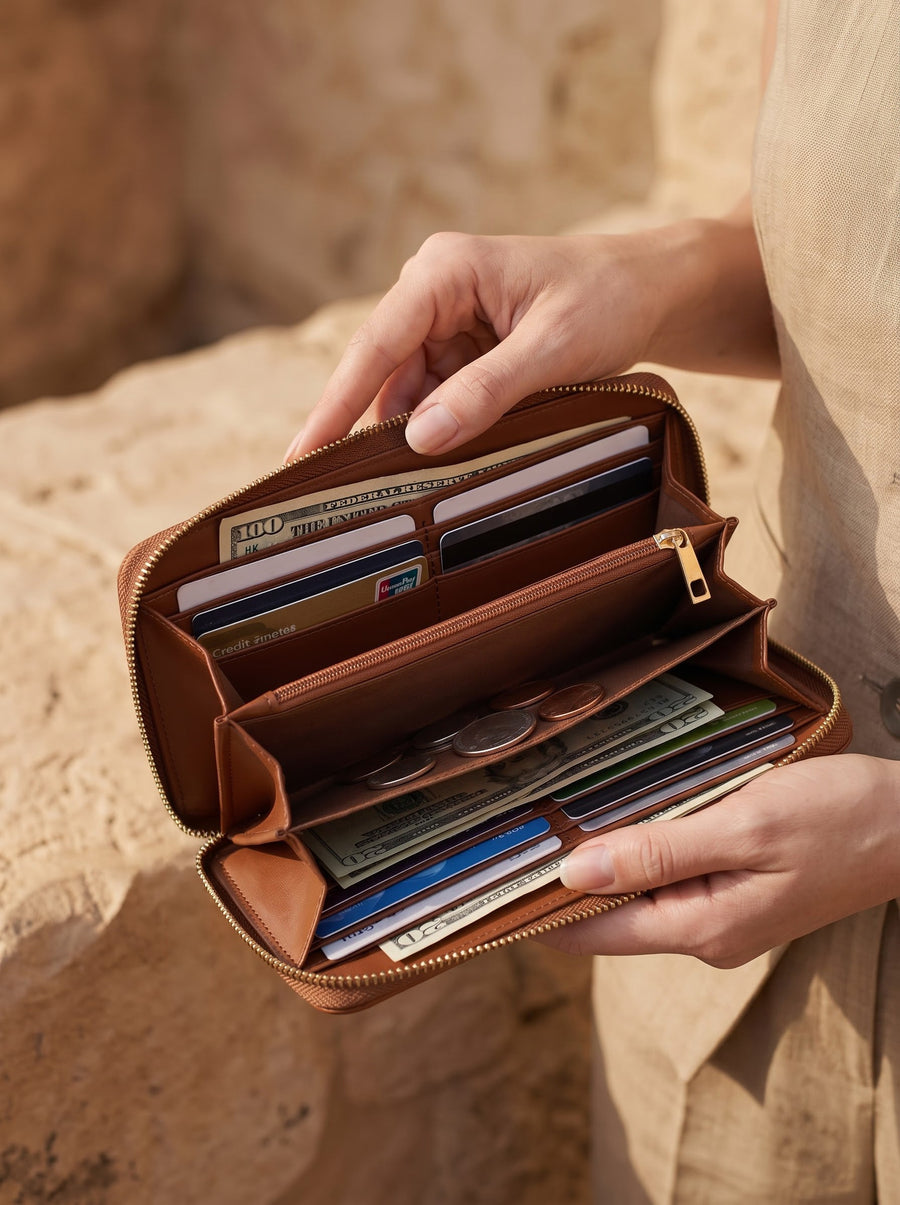 Majestic - Psalm 46:10 Embossed Leather Wallet
