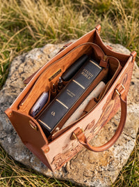 Lion of Judah - Joshua 1:9 Applique Leather Handbag Pre-order