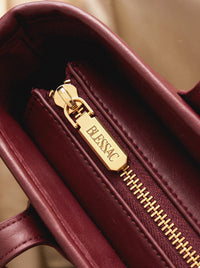 Proverbs 3:5 - Cherry Wine Embossed Leather Tote Pre-order