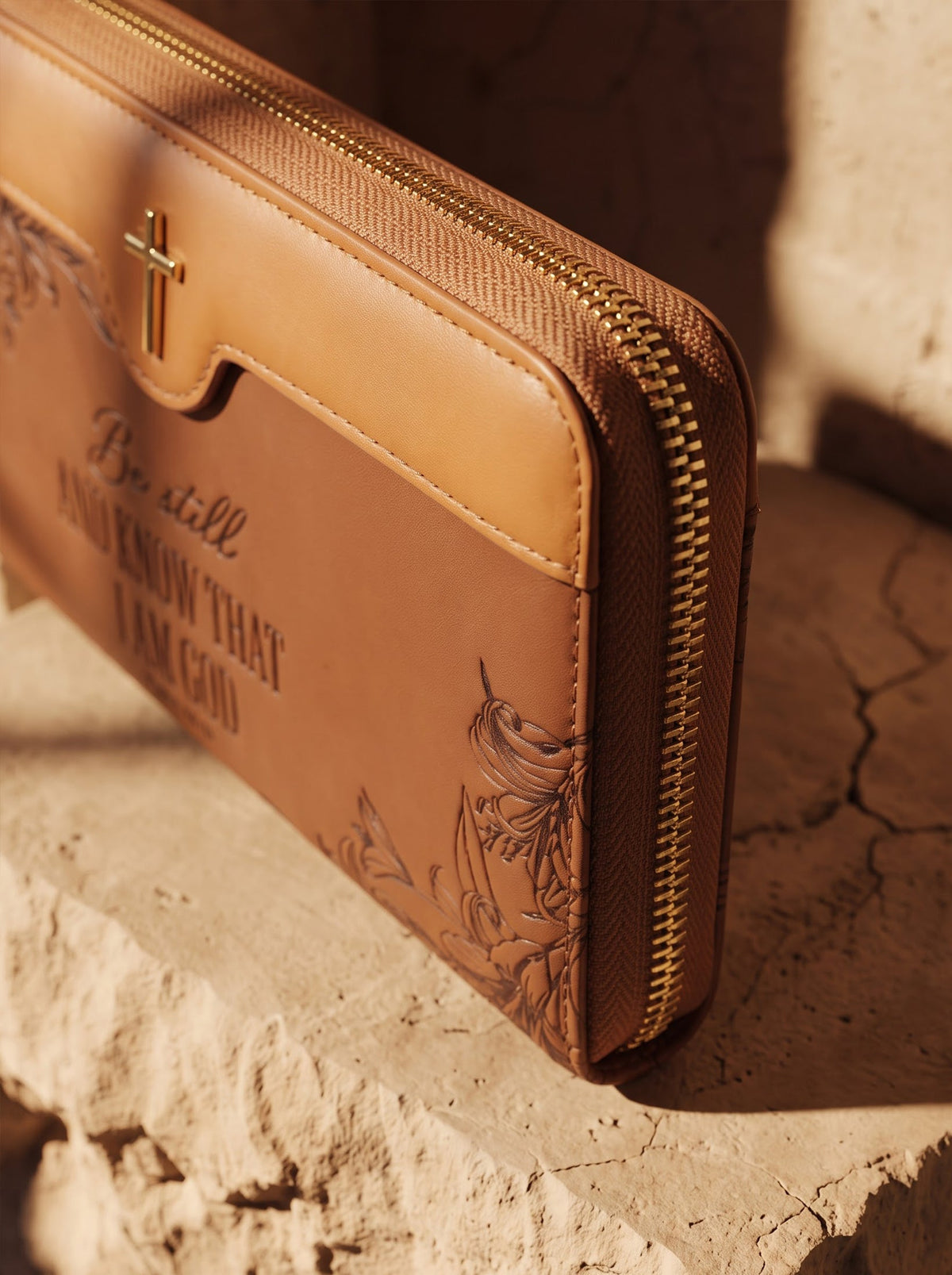 Majestic - Psalm 46:10 Embossed Leather Wallet