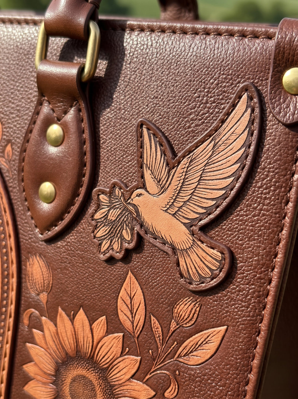 My Shepherd - Psalm 23:1 Applique Leather Handbag