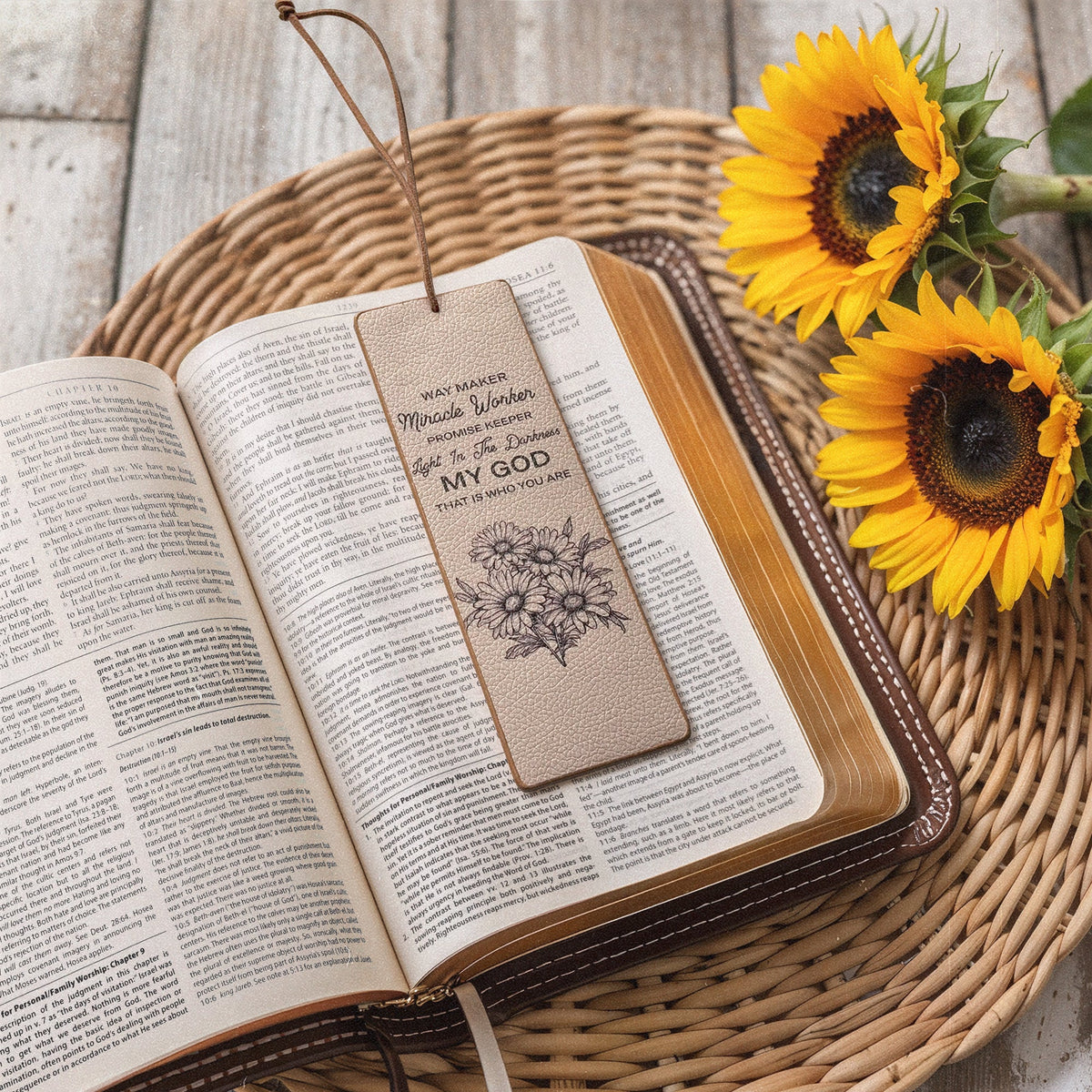 Wisdom Leather Bookmark Set