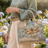 Hope Rising - Romans 15:13 Applique Leather Handbag