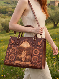 My Shepherd - Psalm 23:1 Applique Leather Handbag Pre-order