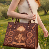 My Shepherd - Psalm 23:1 Applique Leather Handbag