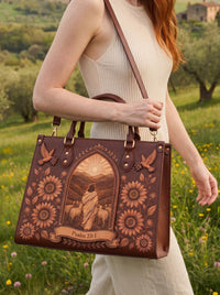 My Shepherd - Psalm 23:1 Applique Leather Handbag