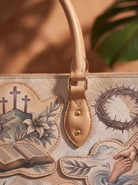 Every Promise - John 3:16 Applique Leather Handbag Pre-order