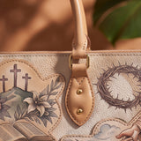 Every Promise - John 3:16 Applique Leather Handbag