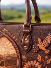 My Shepherd - Psalm 23:1 Applique Leather Handbag Pre-order
