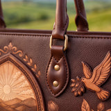 My Shepherd - Psalm 23:1 Applique Leather Handbag