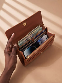 Tranquil - Psalm 46:10 Embossed Leather Crossbody Clutch Pre-order