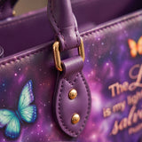 My Light - Psalm 27:1 Applique Leather Handbag