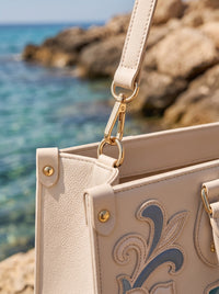 Walk By Faith - 2 Corinthians 5:7 Applique Leather Handbag Pre-order