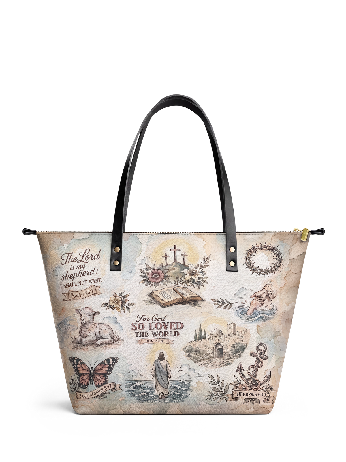 Every Promise – John 3:16 Leather Tote Bag Preorder