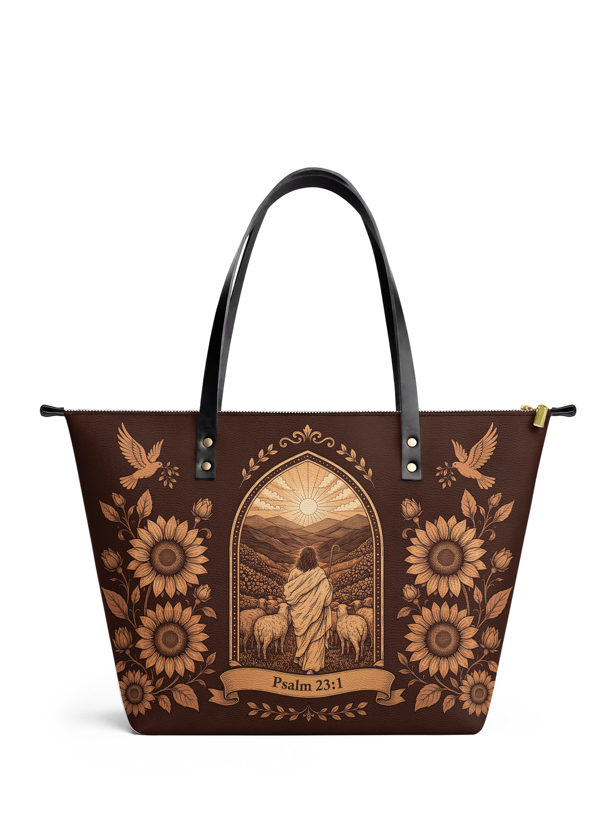My Shepherd – Psalm 23:1 Leather Tote Bag Preorder