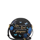 "Anchor" - Romans 8:31 Circle Crossbody Bag
