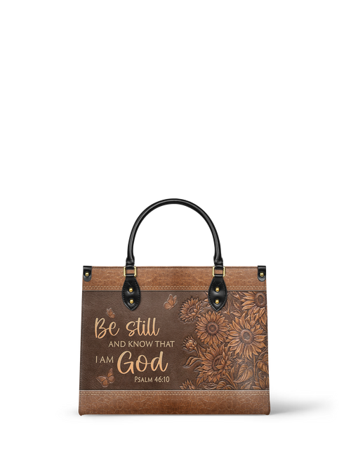 Solace - Psalm 46:10 Deluxe Leather Handbag Pre-order