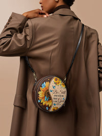 Presence - Psalm 46:10 Circle Crossbody Bag