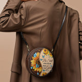 "Presence" - Psalm 46:10 Circle Crossbody Bag