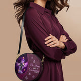 "Courage" - Joshua 1:9 Circle Crossbody Bag