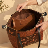 Believe - Philippians 4:13 Leather Tote Bag Deal