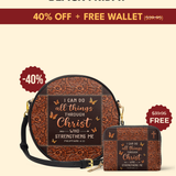 Believe - Philippians 4:13 Circle Crossbody Bag Deal