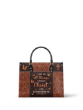 Believe - Philippians 4:13 Leather Handbag
