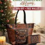 Believe - Philippians 4:13 Leather Tote Bag Deal