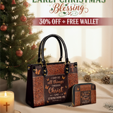 "Believe" - Philippians 4:13 Small Leather Handbag Deal