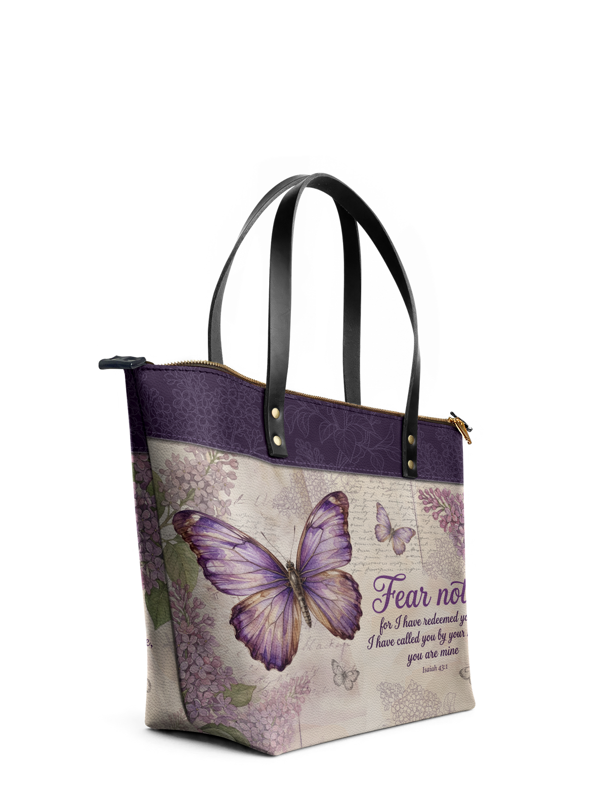 Beloved - Isaiah 43:1 Leather Tote Bag Pre-order