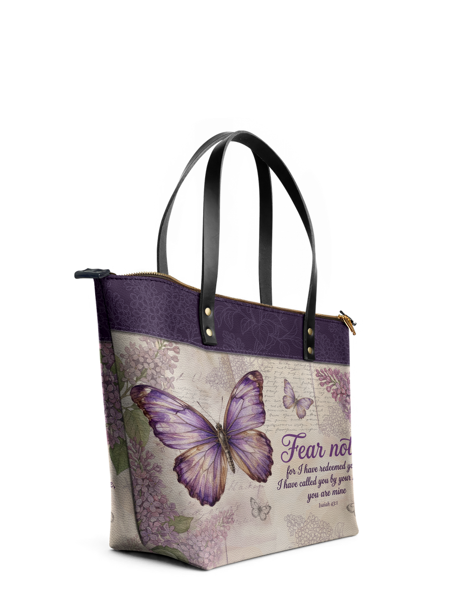 Beloved - Isaiah 43:1 Leather Tote Bag Pre-order
