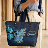Blessed Leather Tote Bag