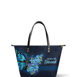 "Blessed" Leather Tote Bag